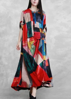 2021 Silk Summer Dress Print A Line Dresses ( Limited Stock)