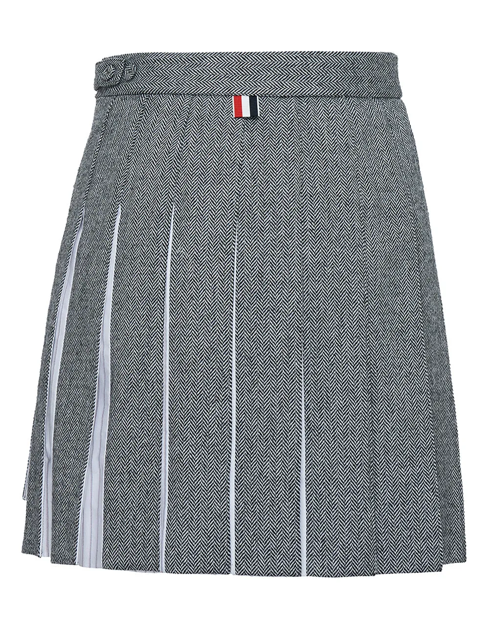 Back Pleated Thigh Length Skirt