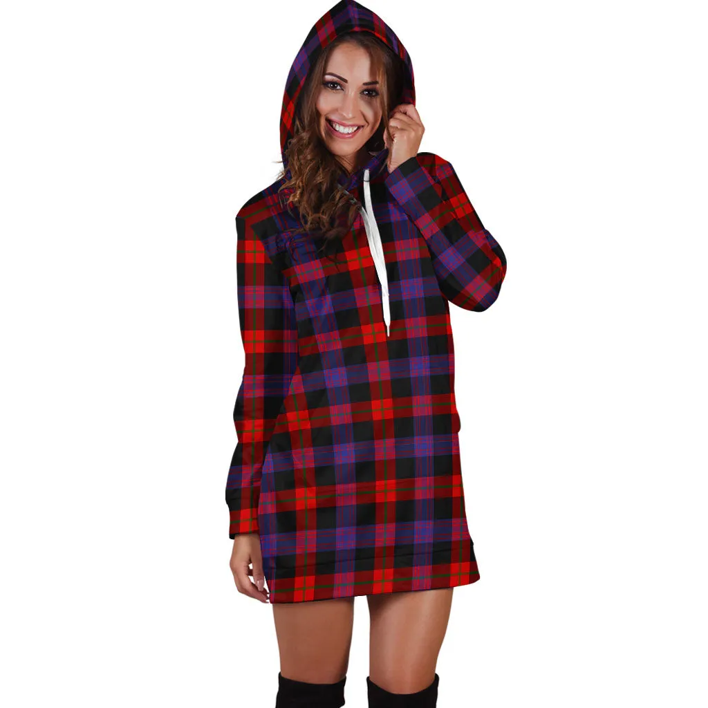 Broun Modern Tartan Hoodie Dress