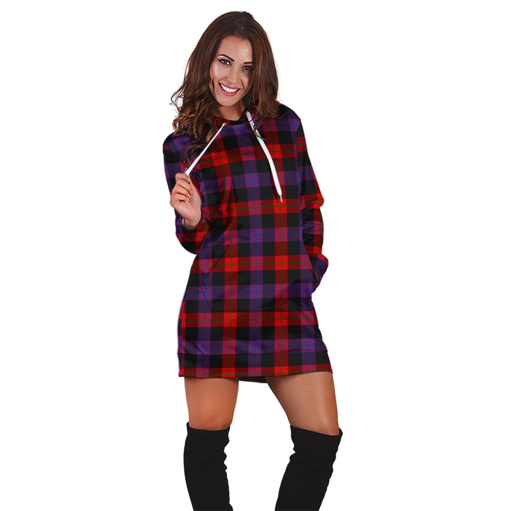 Broun Modern Tartan Hoodie Dress