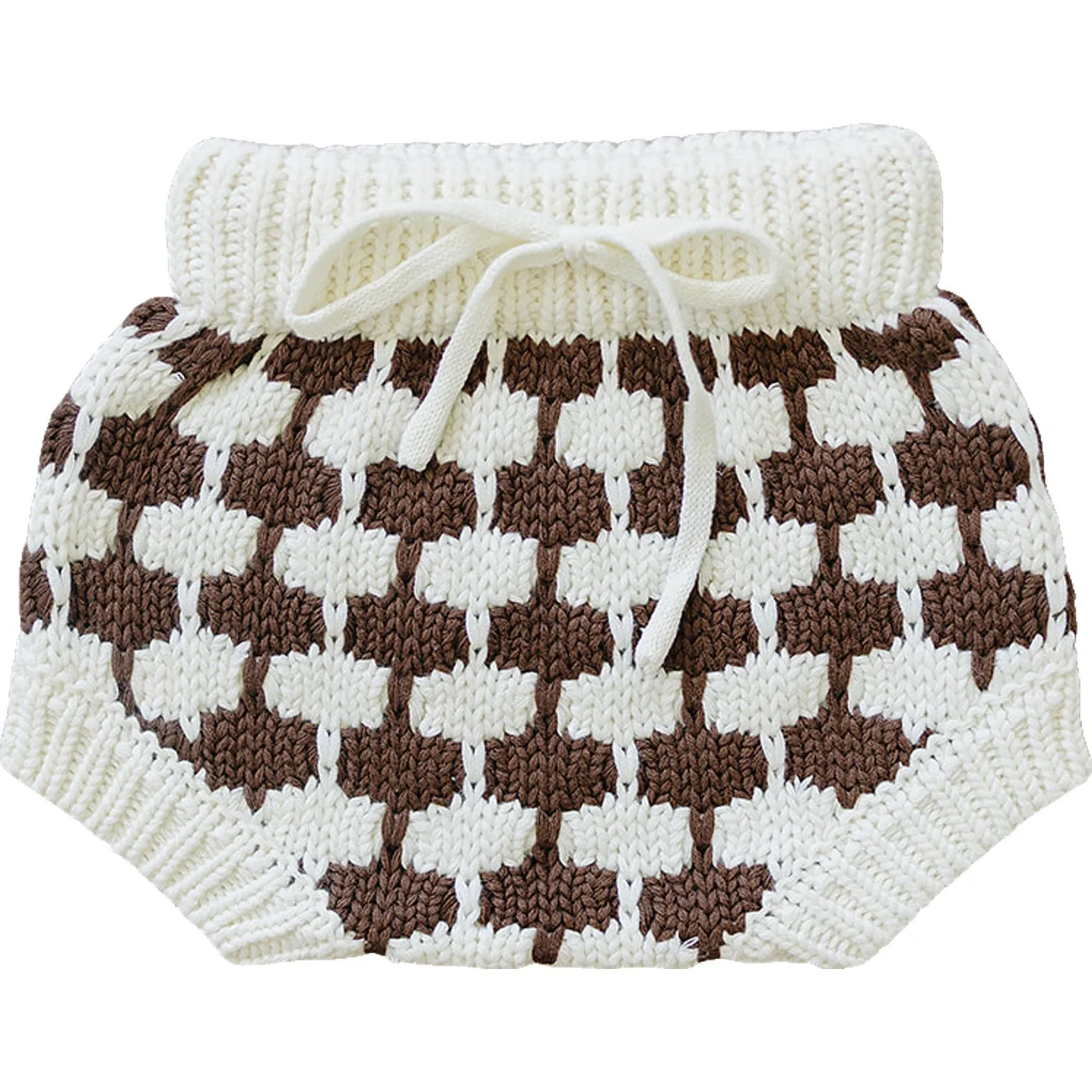 Brown   Cream Knit Bloomers