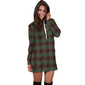 Buchan Ancient Tartan Hoodie Dress with Family Crest