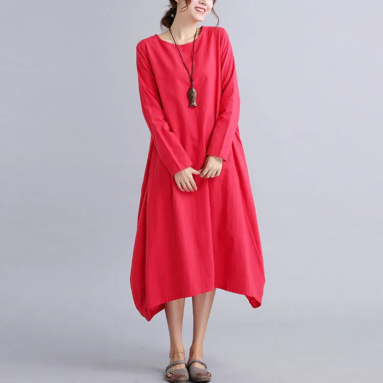 Casual Plus Sizes Long Cozy Women Dresses