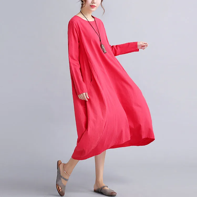 Casual Plus Sizes Long Cozy Women Dresses