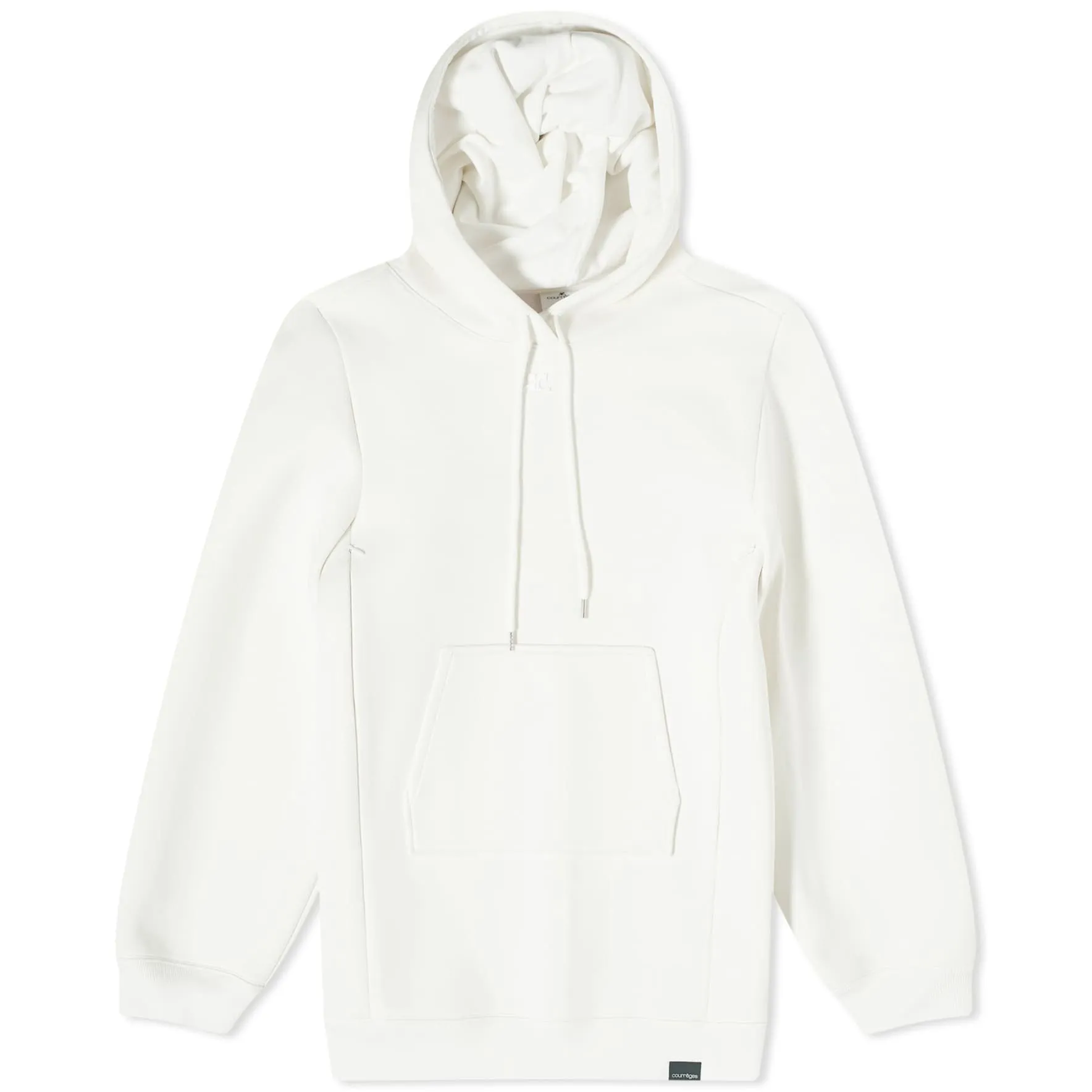 Courrèges Cocoon Stonewashed Hooded Mini Dress, white