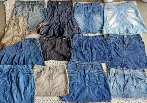 Denim mini skirts 25 peice