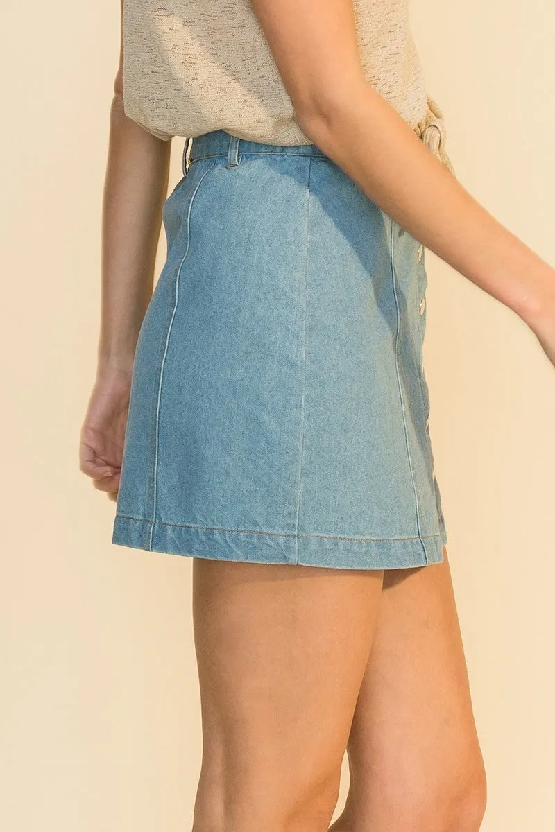 Denim Mini Skirts