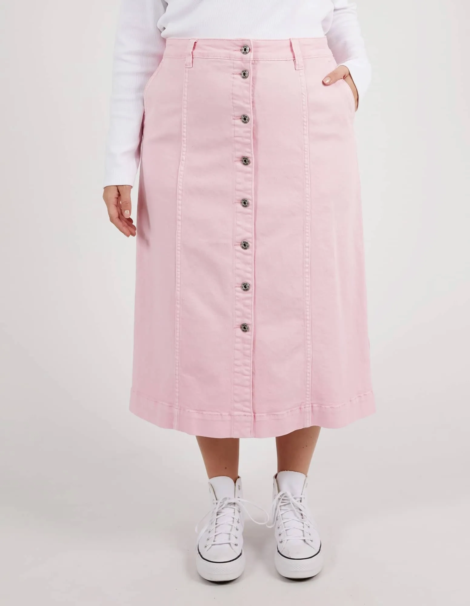 Elm x Janey Forbes Florence Button Thru Skirt