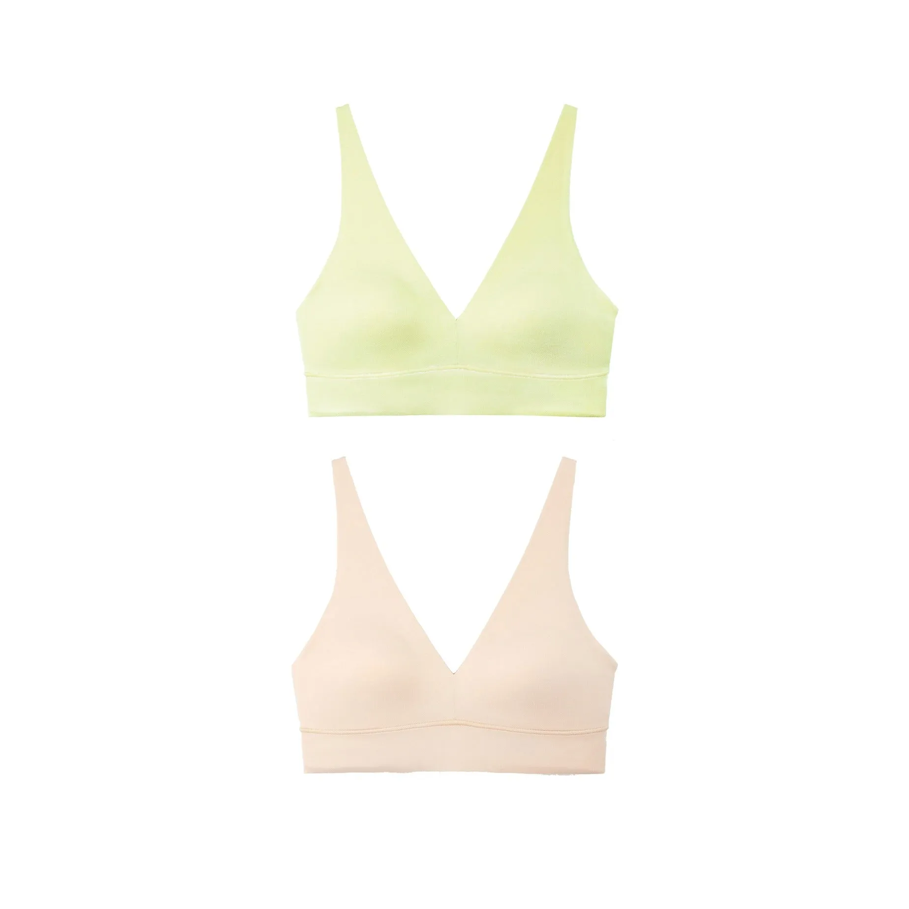 Floatley 2-Pack Cozy Wireless Plunge Bra