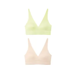 Floatley 2-Pack Cozy Wireless Plunge Bra