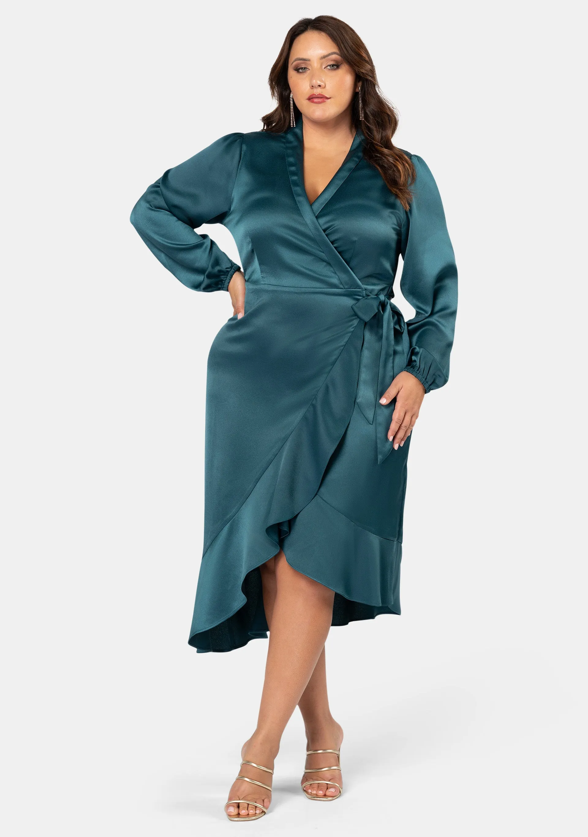 Girl Crush Satin Wrap Dress