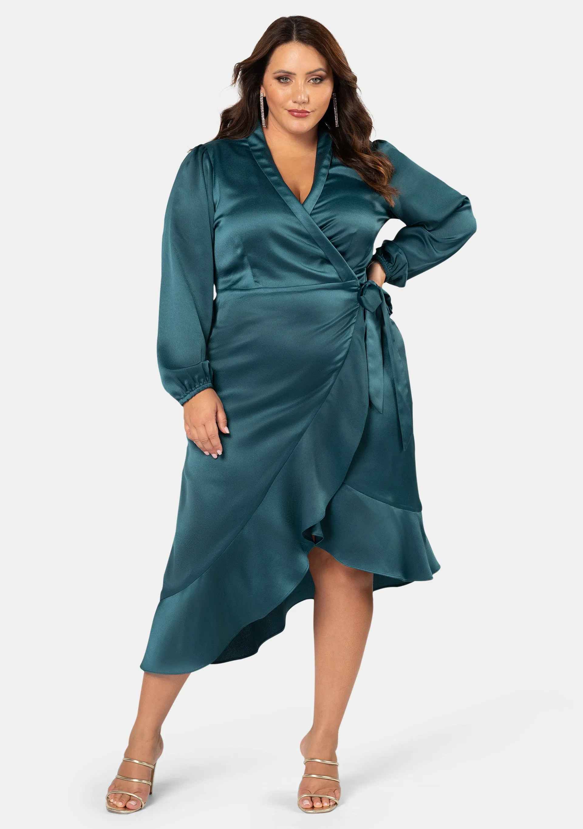 Girl Crush Satin Wrap Dress