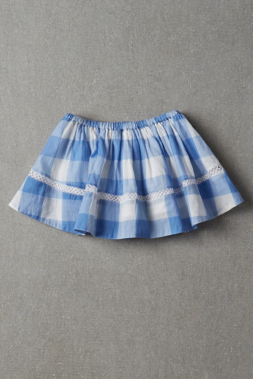 Girls Skirt Nellystella Sonia - Blue Plaid (Size 10 left)