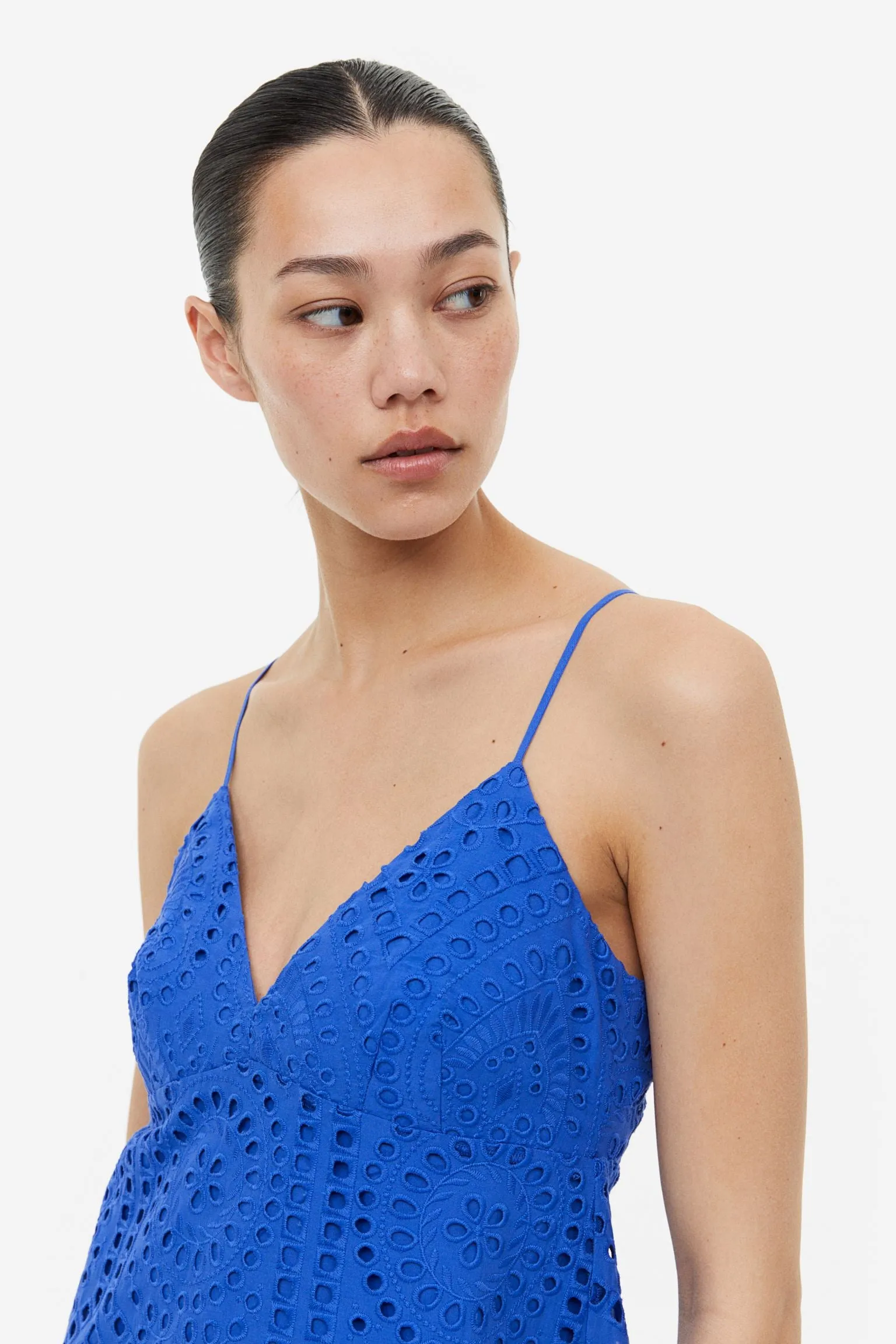 H&M Eyelet Embroidery dress, blue