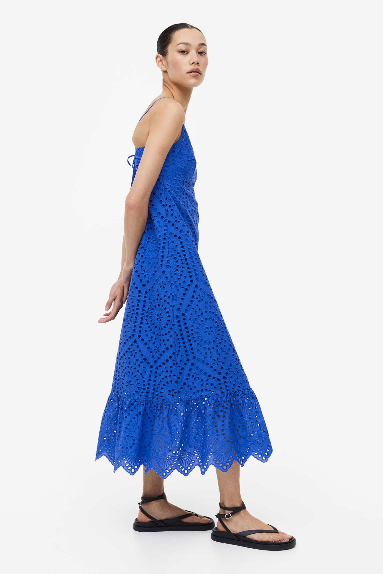 H&M Eyelet Embroidery dress, blue