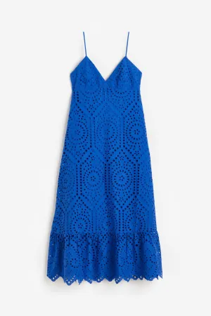 H&M Eyelet Embroidery dress, blue