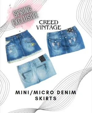 HE171 Y2K Mini/Micro Denim Skirts - 15 Pcs