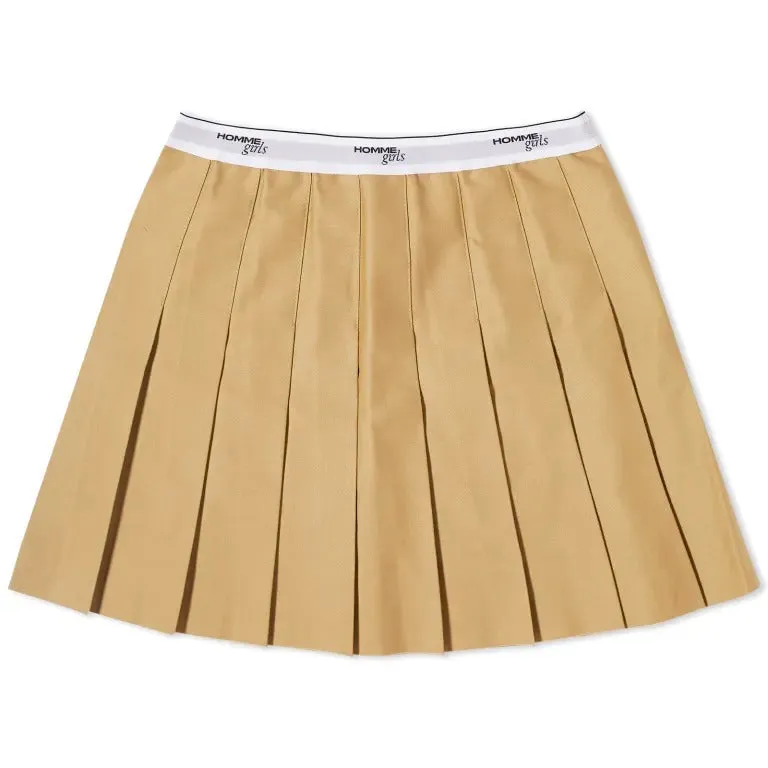 Hommegirls Pleated mini skirt, khaki