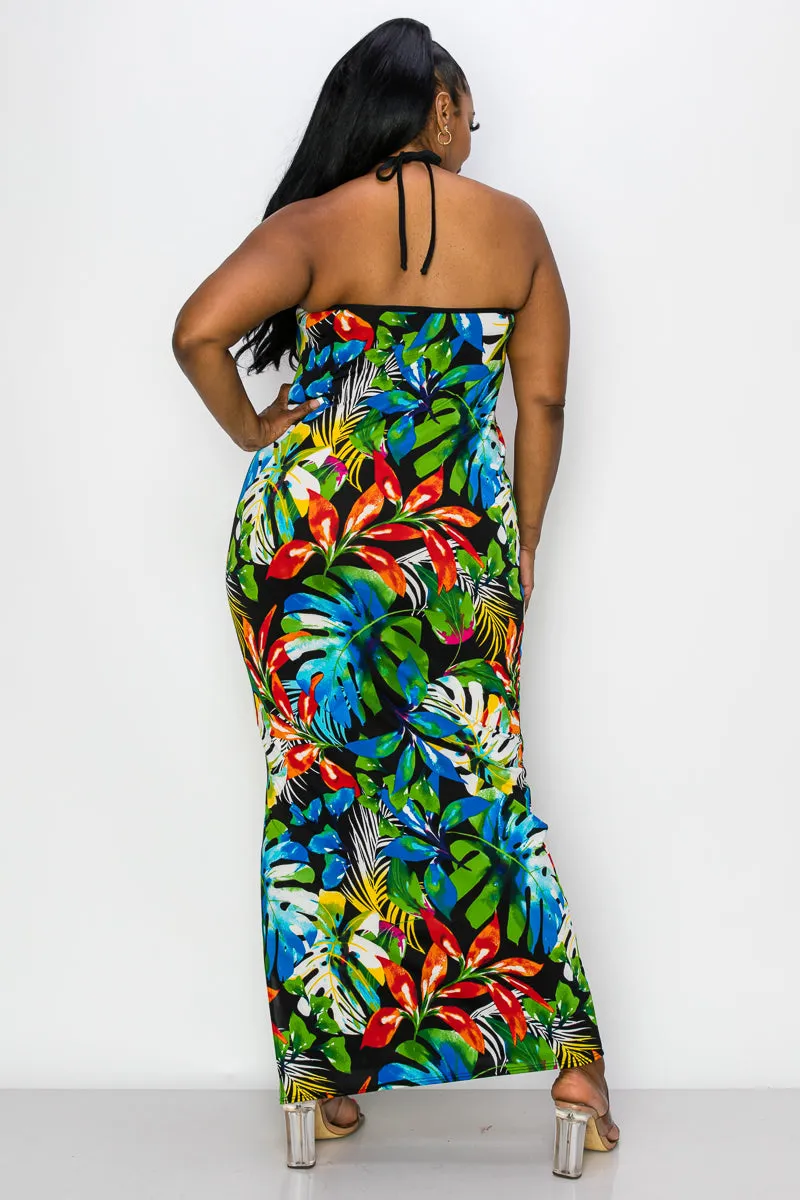 Kehlani Halter Neck Maxi Dress