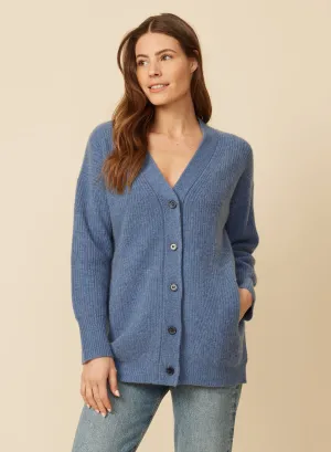 Newport Cashmere Cardigan - Cerulean