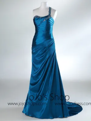 One Shoulder Graduation Formal Prom Dress HB2033B