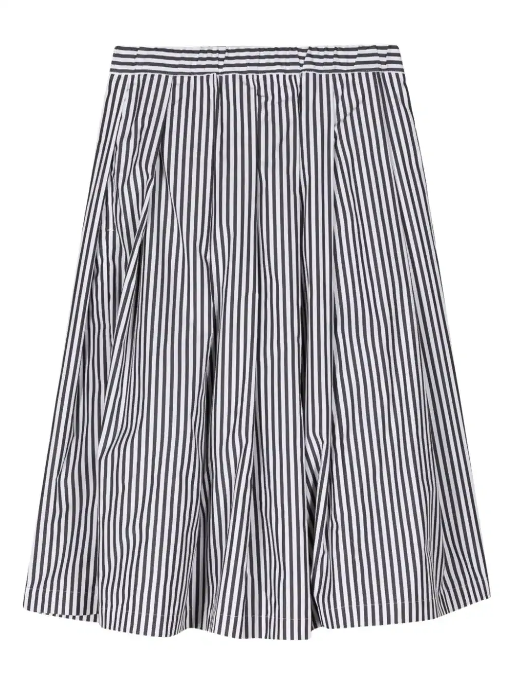 Stripe Pleated Skirt