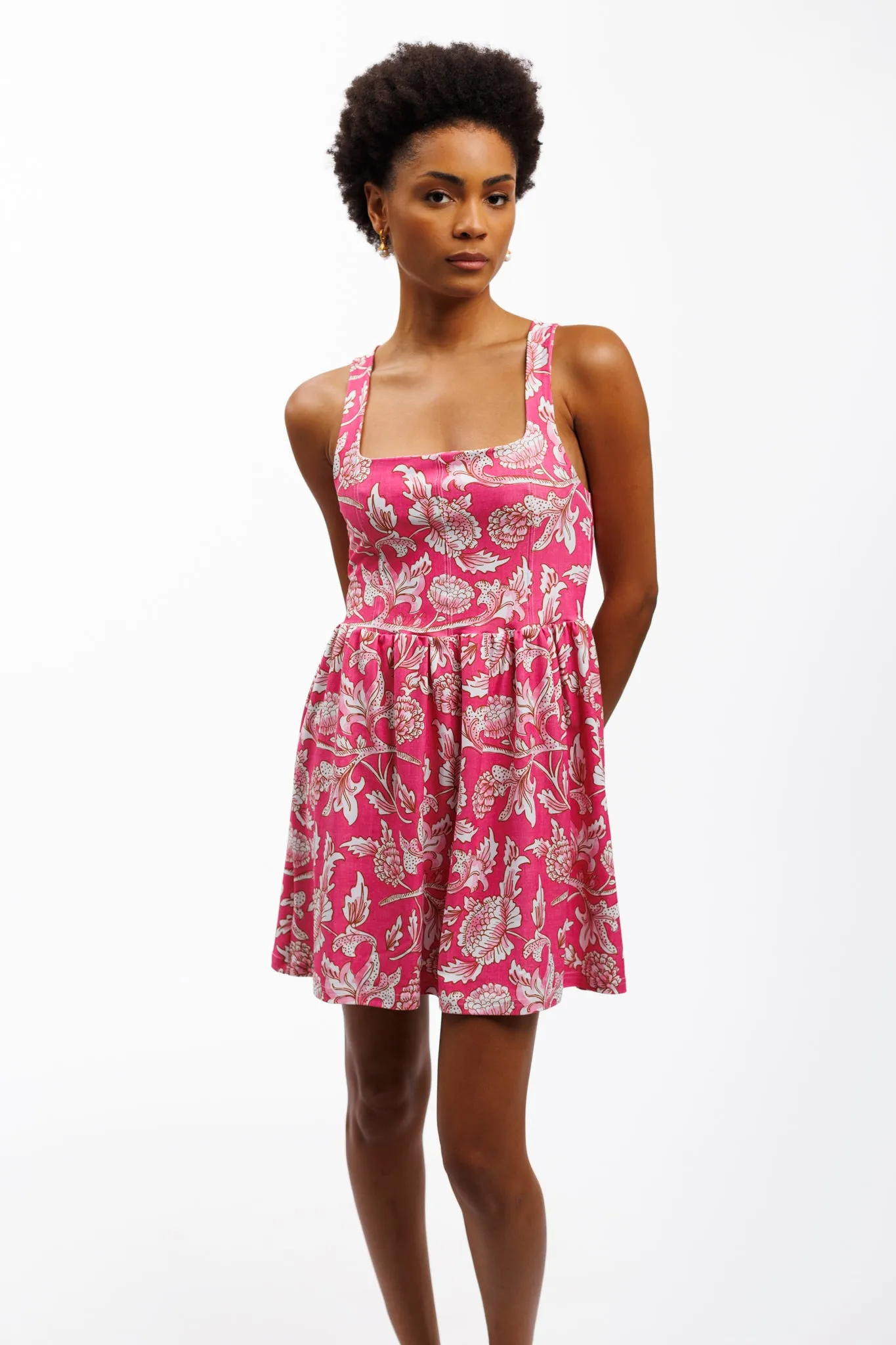 The Madeline Dress - Tuileries Bloom Pink