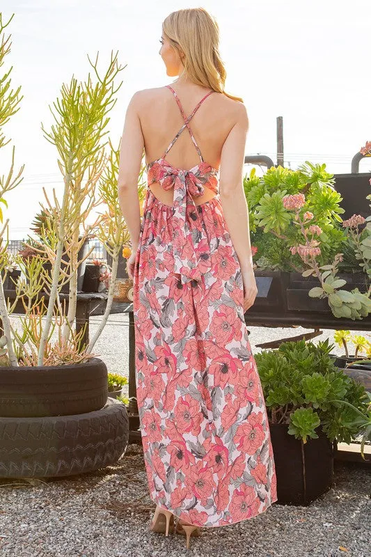 Tie Back Floral Dress  *Online Only*