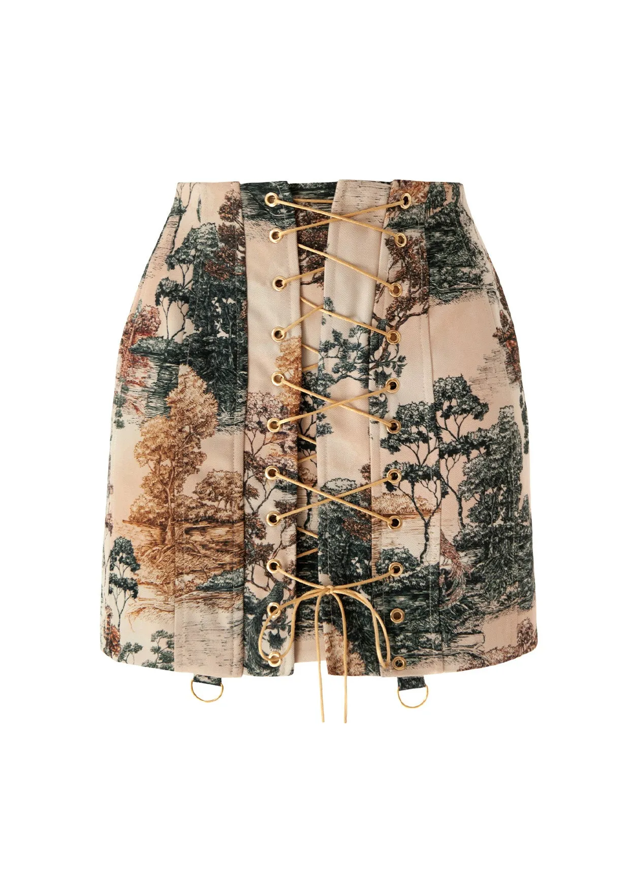 Tuscany Satin Corset Mini Skirt