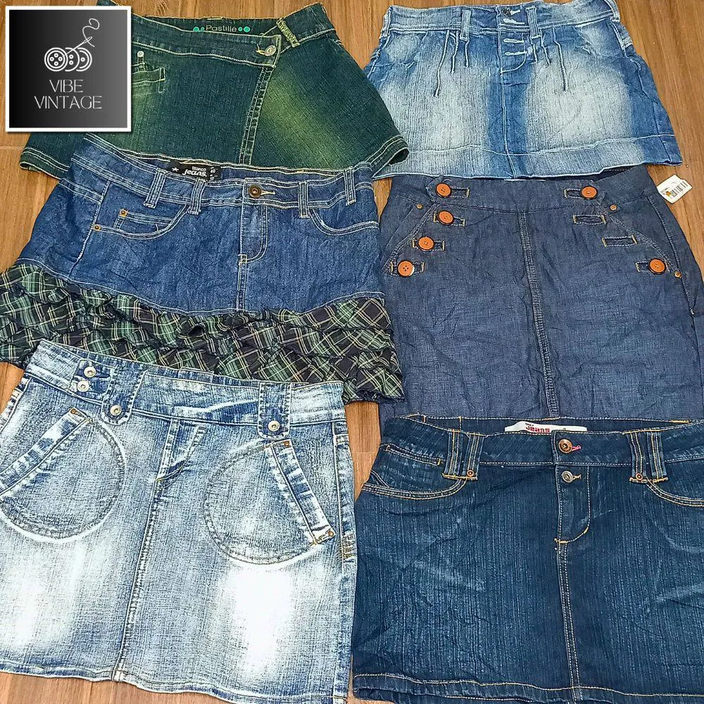 Y2K GRUNGE DENIM MINI SKIRTS - 25 PCS